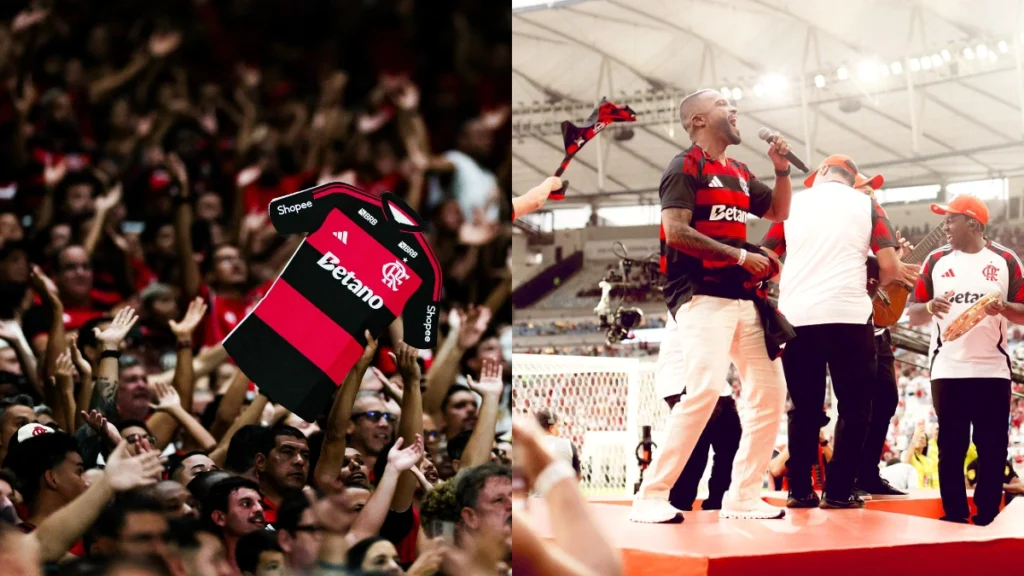Flamengo e Betano fazem festa no Maracanã por 1 ano de parceria antes de jogo com o Botafogo