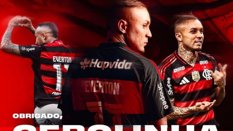 Flamengo se despede de Everton Cebolinha após acordo do atacante com o Santos