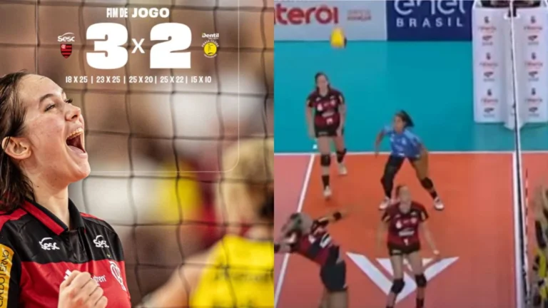 Flamengo vence o Praia Clube de virada e conquista a Copa SuperVôlei