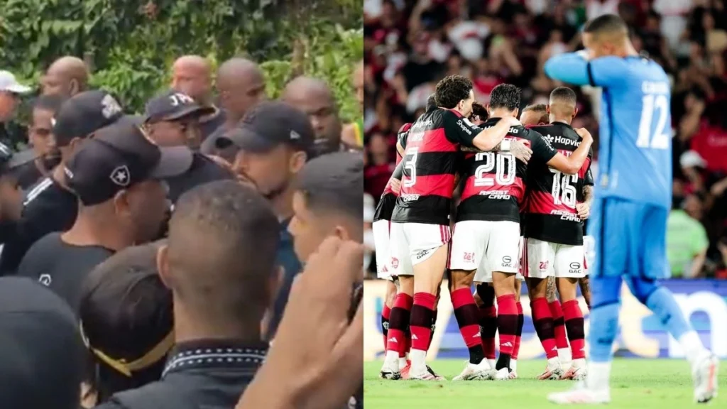 Organizada do Botafogo protesta no CT após derrota para o Flamengo