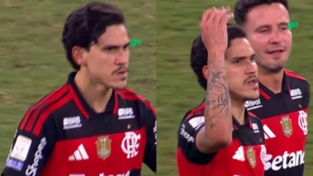 Pedro explica reação após substituição em Flamengo x Bragantino