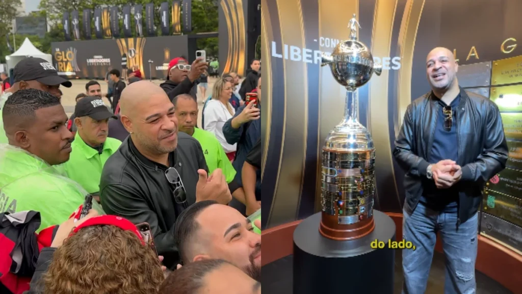 Adriano participa da Libertadores Experience e diz que quer ver o penta do Flamengo