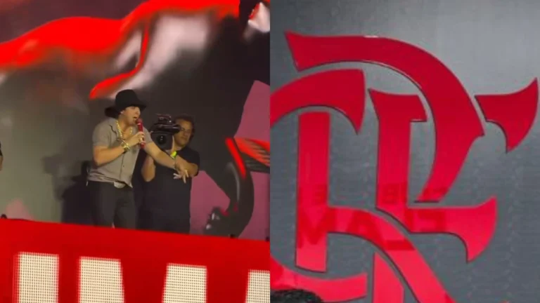 Natanzinho Lima para show, se declara ao Flamengo e provoca corintiano em festival