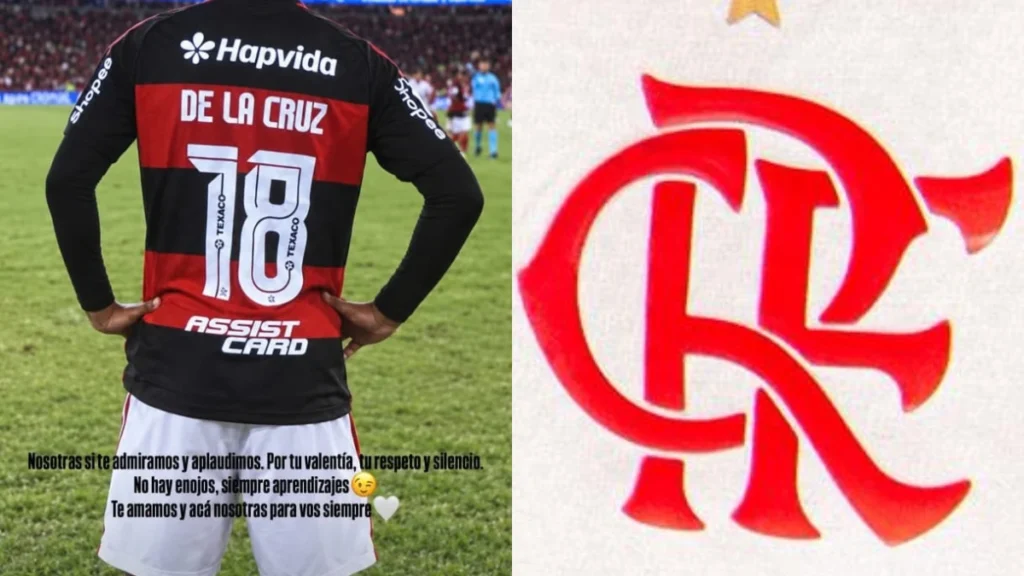 Esposa de De La Cruz publica recado após meia jogar 1 minuto contra o Bragantino
