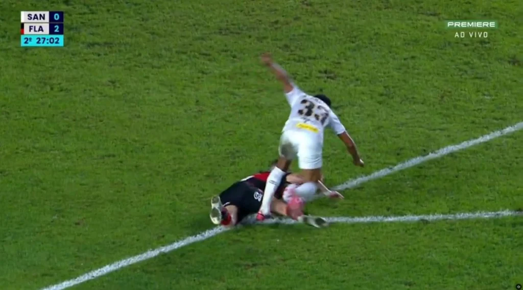 CBF divulga áudio do VAR e mantém pênalti e expulsão de Jorginho em Santos x Flamengo