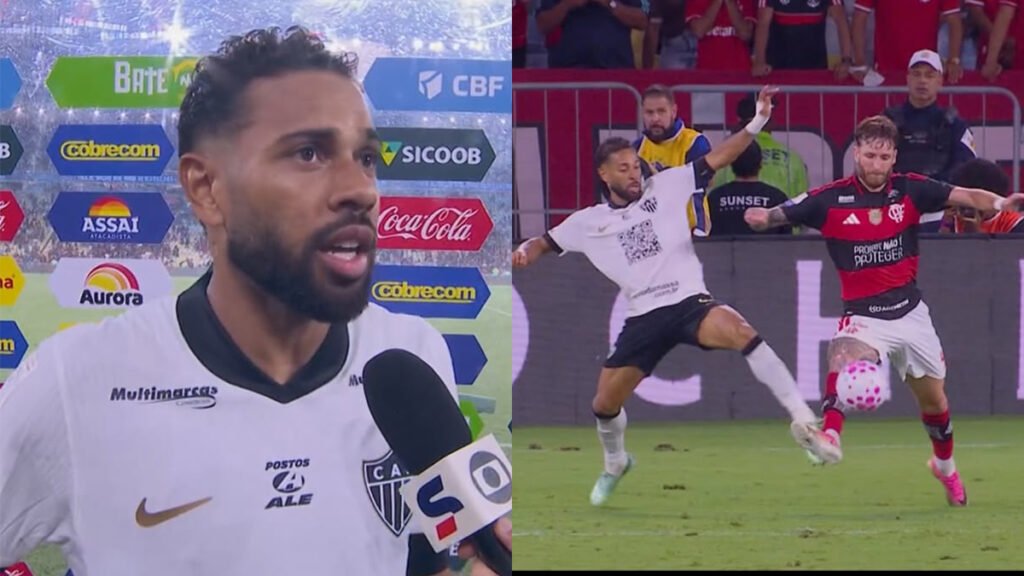 Renan Lodi admite pênalti em Léo Pereira na vitória do Flamengo sobre o Atlético-MG
