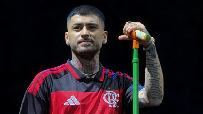 Zayn usa camisa do Flamengo em show no estádio do Palmeiras e vira assunto nas redes